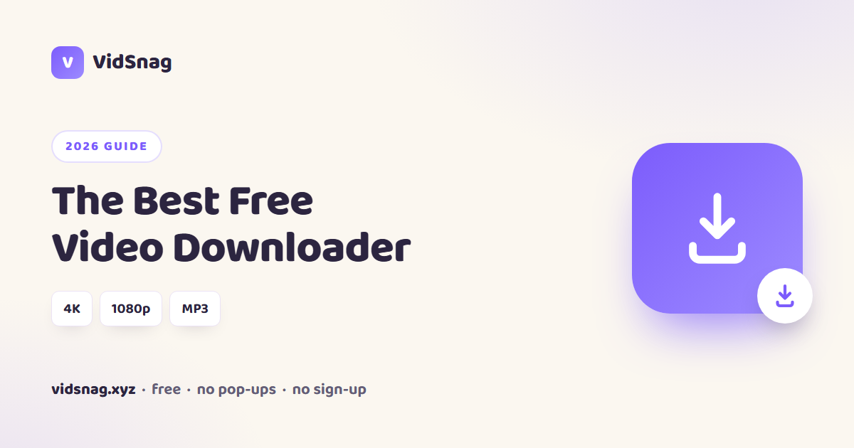VidSnag, the best free video downloader
