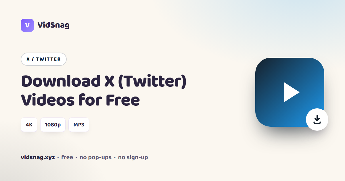 How to download X (Twitter) videos with VidSnag