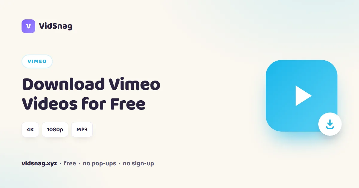 How to download Vimeo videos with VidSnag