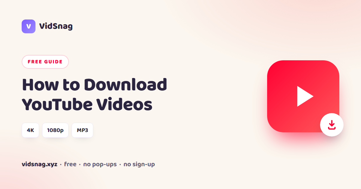 How to download YouTube videos with VidSnag
